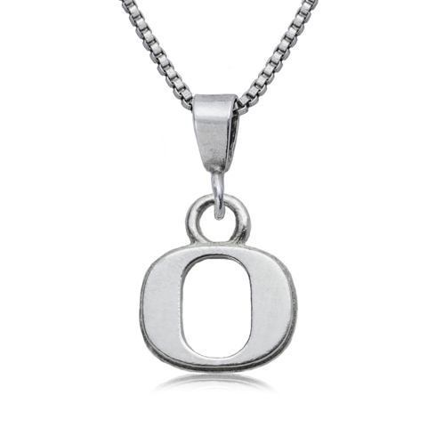 Sterling Silver 16in University of Oregon Charm Necklace