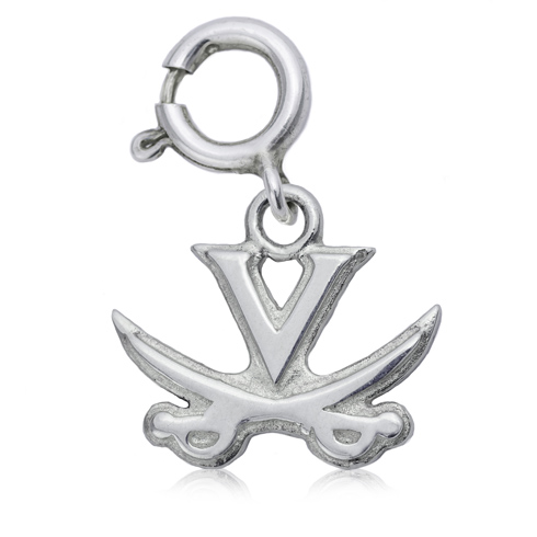 Sterling Silver 3/8in University of Virginia Charm