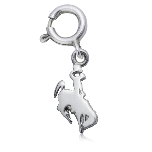 Sterling Silver 3/8in University of Wyoming Charm