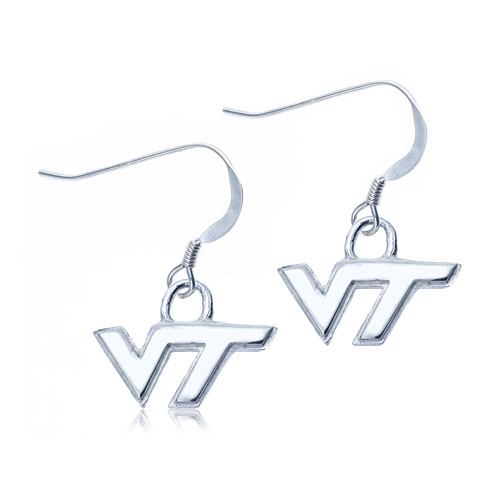Sterling Silver Virginia Tech Dangle Earrings