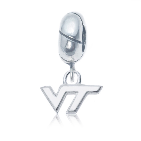 Sterling Silver Virginia Tech Dangle Charm Bead