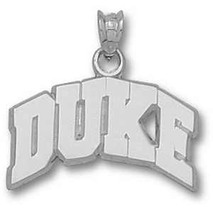 Duke Blue Devils 3/8in Sterling Silver Arched Pendant