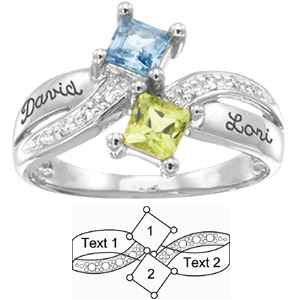 Duality Birthstone Ring Sterling Silver