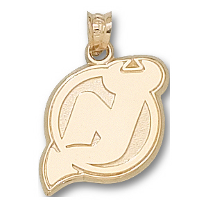 New Jersey Devils 5/8in 14k Logo Pendant