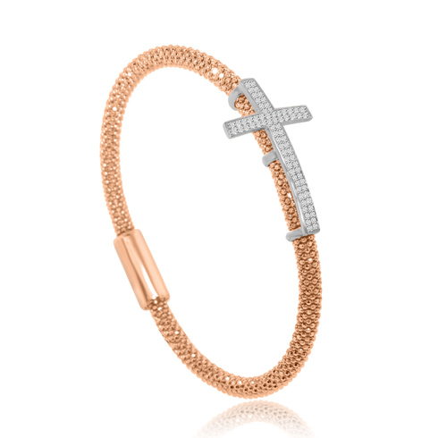 Buy Tri Color Bangle Set Of 3 Mix And Match Sterling Silver Rose Yellow Gold Filled Sparkle Hammered Texture Bright Finish Stacking Bracelet Online In India - Foto 5