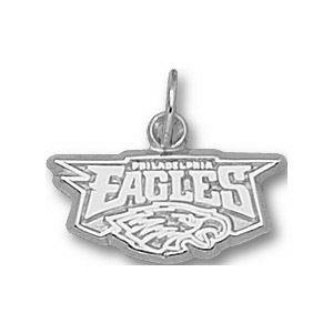 Philadelphia Eagles 5/16in Sterling Silver Full Logo Pendant EAG008-SS