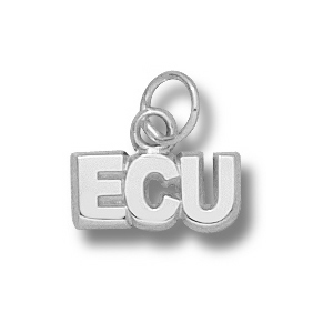 Sterling Silver 3/16in East Carolina Pirates ECU Charm