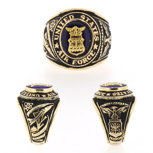 Gold Plated Brass Air Force Ring