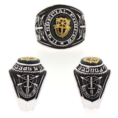 Rhodium Plated Special Forces Ring