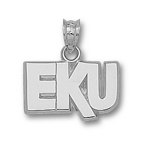  Sterling Silver 3/8in Eastern Kentucky EKU Pendant