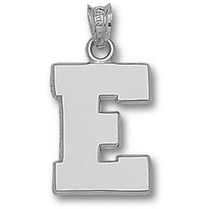 Eastern Kentucky Colonels 3/4in Sterling Silver E Pendant