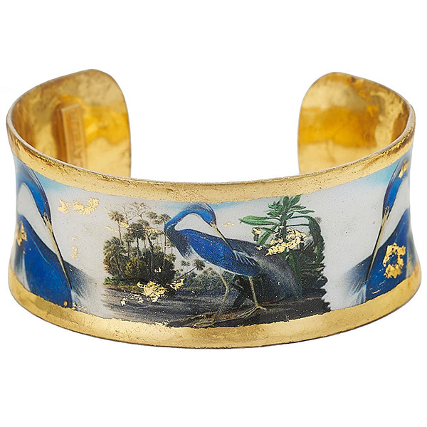 Evocateur Blue Heron Corset Cuff Bracelet