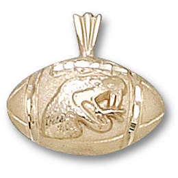 10kt Yellow Gold 1/2in Florida A&M Football Pendant