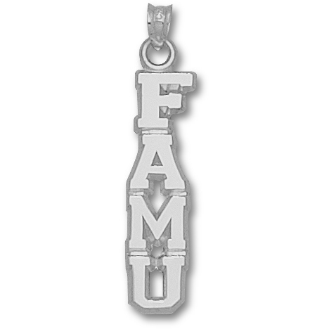 Sterling Silver 1 1/4in Florida A&M Vertical Pendant