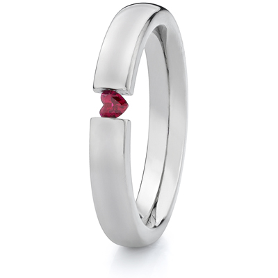Titanium 4mm Tension Band with Ruby