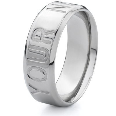 Titanium 8mm Band with Name