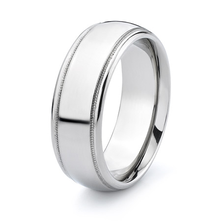Titanium 8mm Band with Milgrain