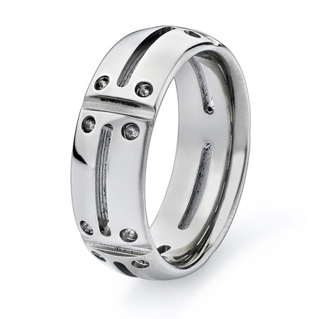 Titanium 8mm Band with Matrix Design