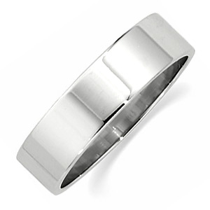 6mm Platinum Comfort Fit Flat Band