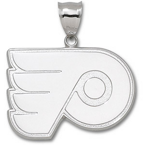 Sterling Silver 1 1/4in Philadelphia Flyers Logo Pendant