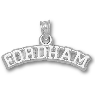 Sterling Silver Fordham University Arched Pendant