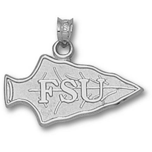 Sterling Silver 1/2in FSU Spearhead Pendant