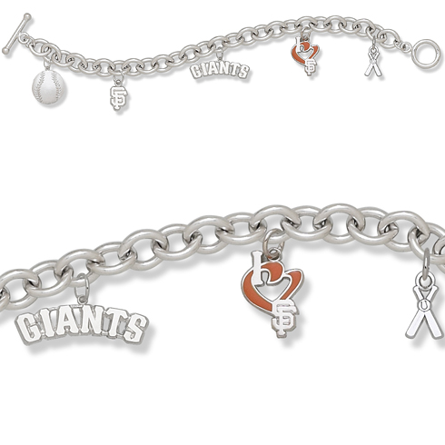 San Francisco Giants Sterling Silver Charm Bracelet