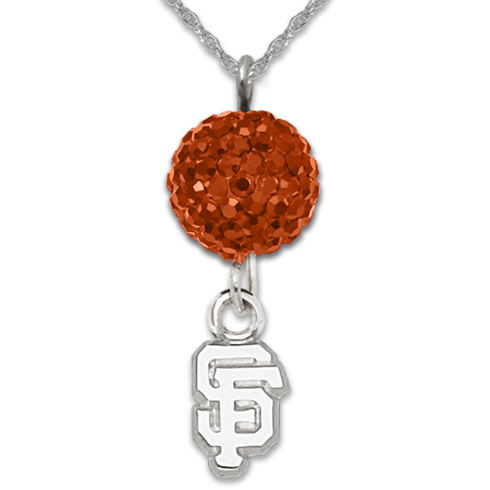 Sterling Silver San Francisco Giants Crystal Ovation Necklace