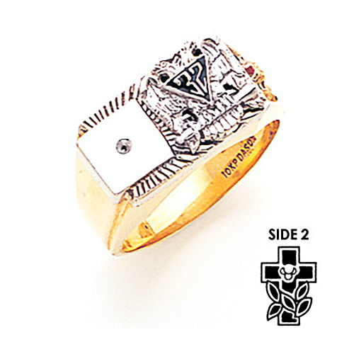 Diamond Scottish Rite Ring - 14k Gold GLC568SR | Joy Jewelers