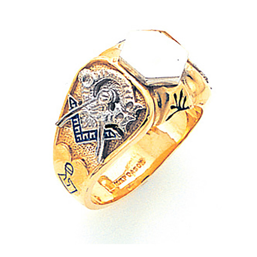 Diamond Goldline Blue Lodge Ring - 14k Gold