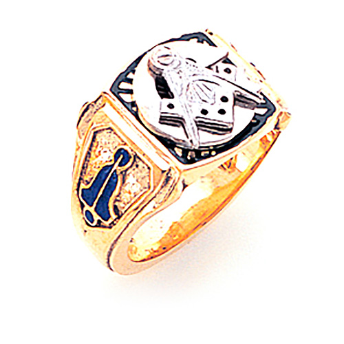Blue Lodge Ring with Diamonds - 14k Gold