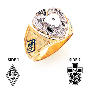 Diamond Scottish Rite Ring - 10k Gold GLC874SR | Joy Jewelers