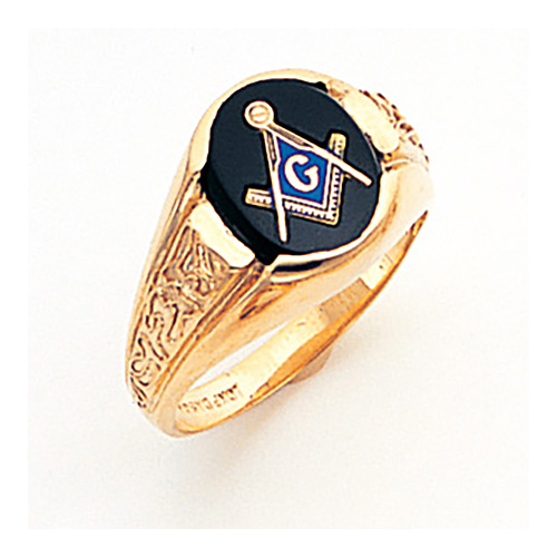 Goldline Blue Lodge Ring 10k Gold GLCS1028BL Joy Jewelers