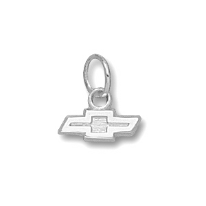 Chevy Bow Tie Logo 1/8in Sterling Silver Charm