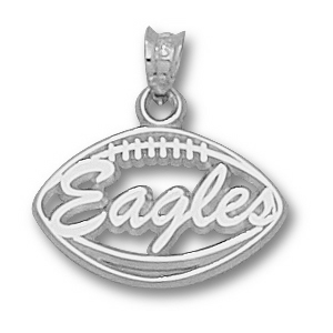 Sterling Silver 7/16in Eagles Football Pendant