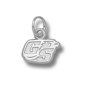 Sterling Silver 1/4in Georgia Southern Eagles GS Charm