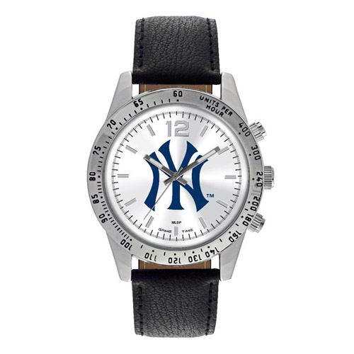 New York Yankees Letterman Watch Silver Dial MLBLTSNY3