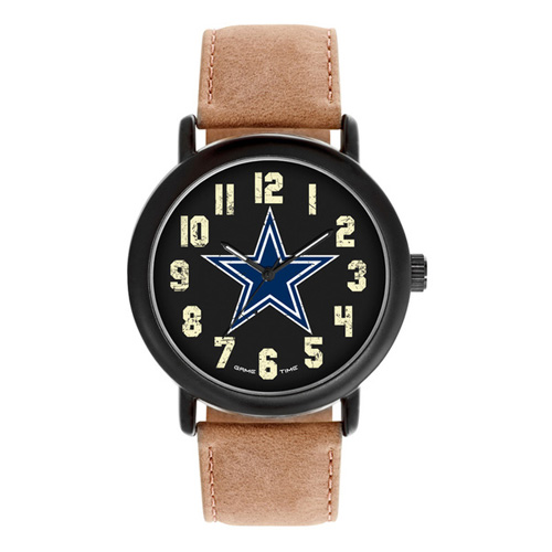 Dallas Cowboys Throwback Leather Watch