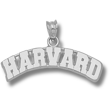 Arched Harvard University Pendant Sterling Silver