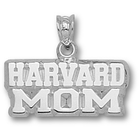 Sterling Silver 3/8in Harvard Mom Pendant