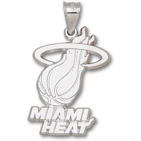 Sterling Silver 1in Miami Heat Pendant
