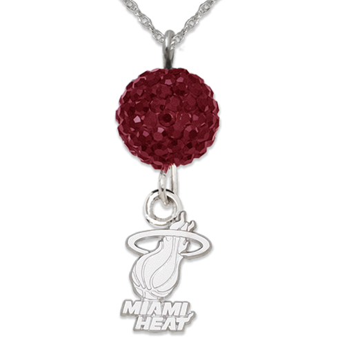 Sterling Silver Miami Heat Ovation Necklace