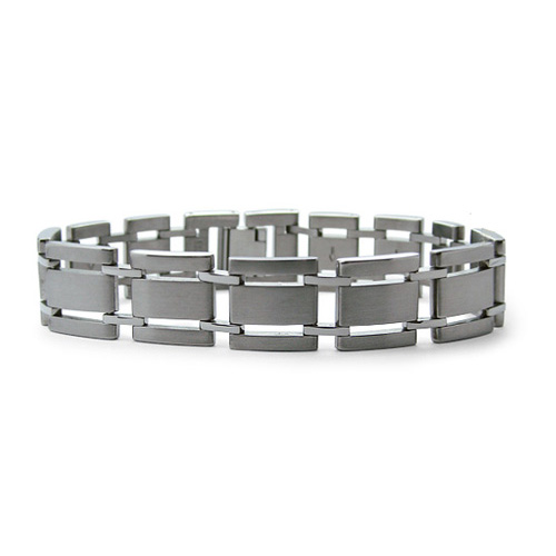 Titanium 8.5in Wide Link Bracelet 