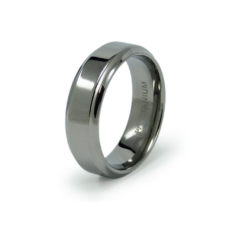 7mm Titanium Ring with Soft Beveled Edges