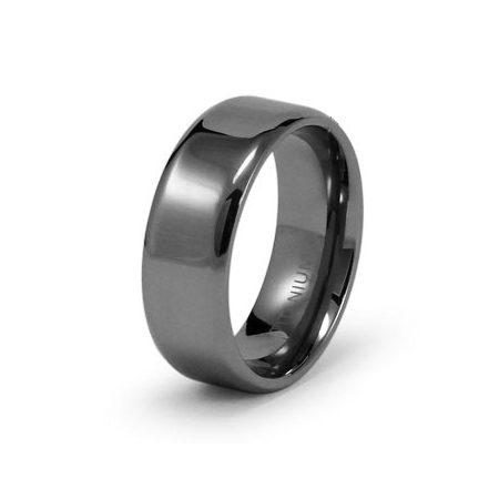 8mm Titanium Ring with Soft Beveled Edges