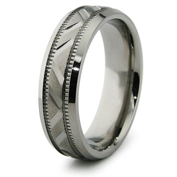 6.5mm Titanium Ring with Grooves