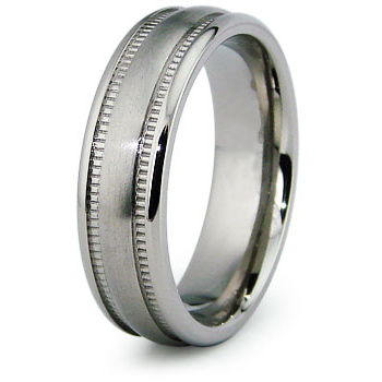 6.5mm Titanium Ring with Milgrain