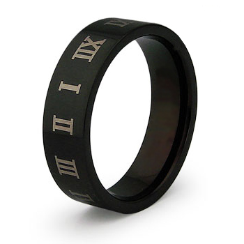 Roman Numerals 6.5m Steel Ring