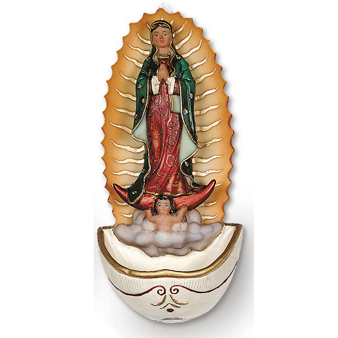 Our Lady of Guadalupe 7in Holy Water Fountain