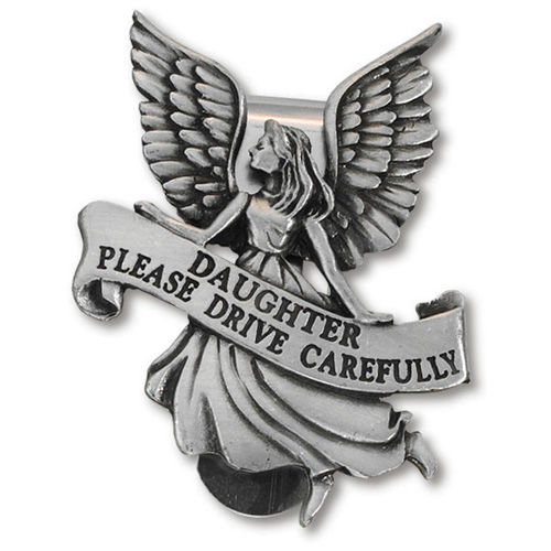 Guardian Angel Pewter Visor Clip for Daughters Set of Two